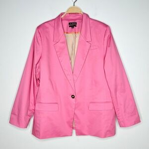 J. Crew Willa Blazer Pink Cotton Blend Single Button Women's Size 22